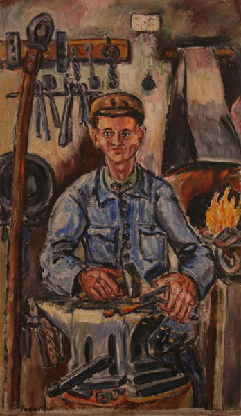 American Worker II. (1945) | Oil on Canvas | 96 x 56 cm
