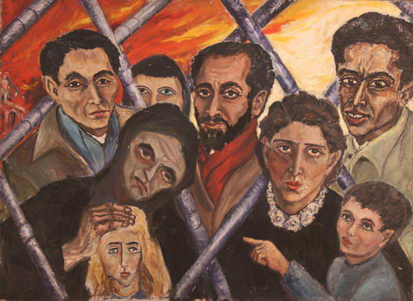 Artists in Paris (1955) | Oil on Canvas | 73 x 100 cm